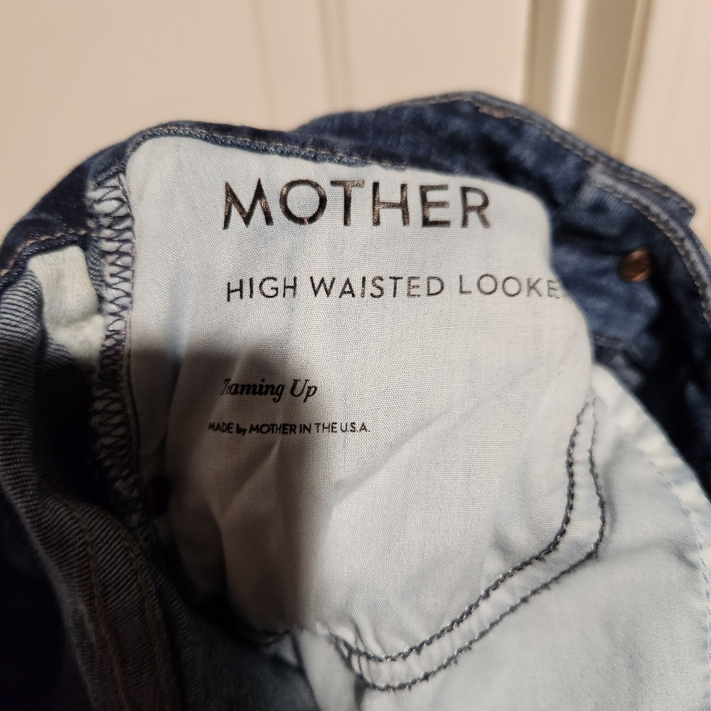MOTHER High Waisted Looker Skinny Jeans Teaming Up Wash Size 26 - Picture 7 of 12
